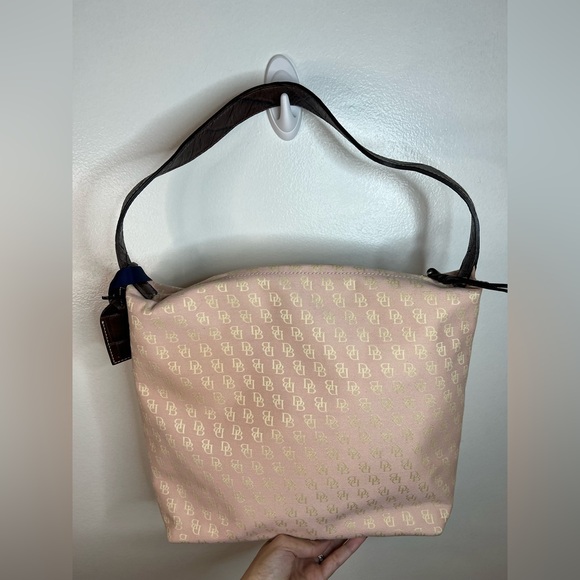 Vintage Dooney & Bourke Monogram Canvas
Shoulder Bag. - Picture 2 of 7